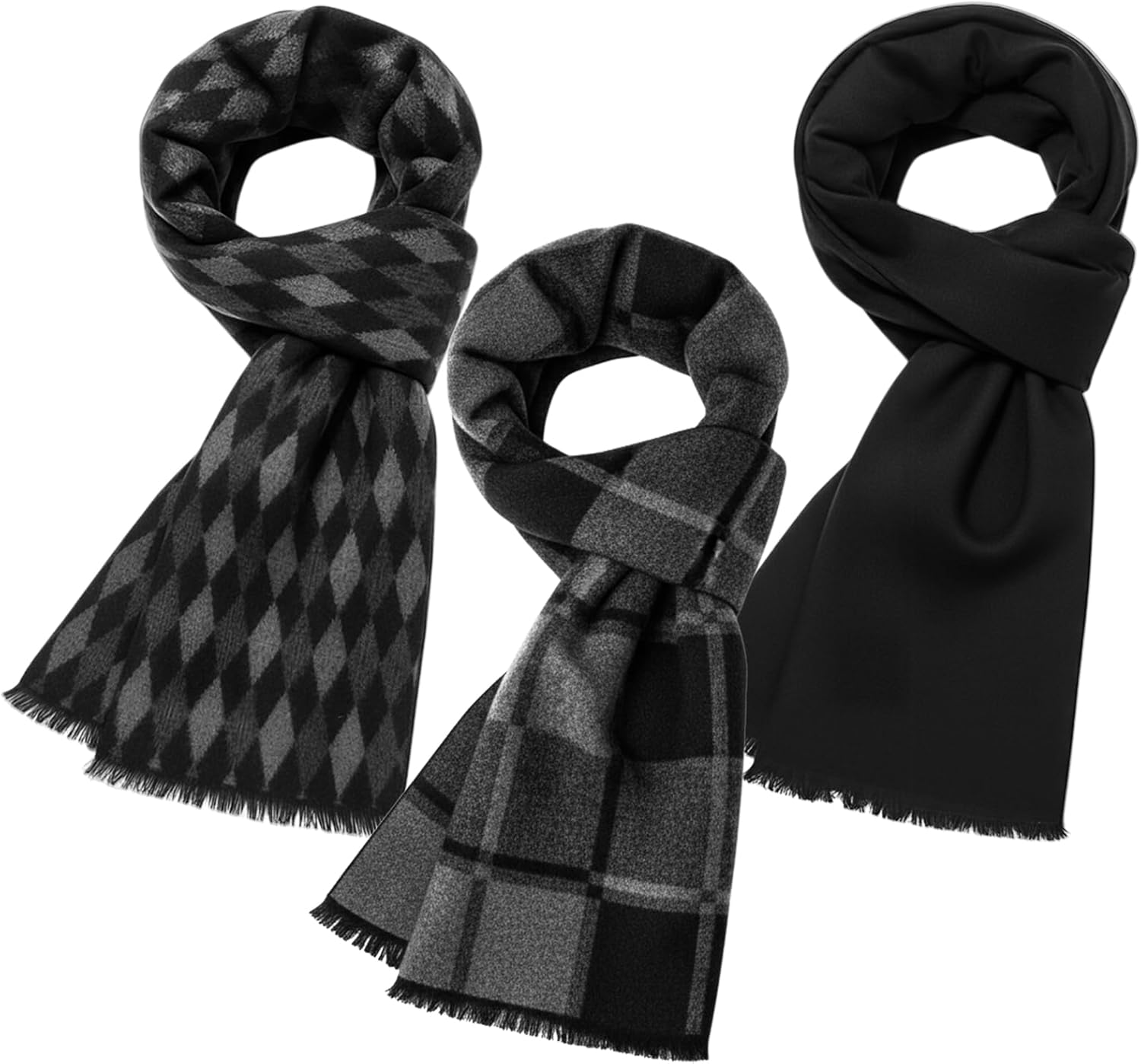 Wool Scarf Men - Winter Scarf for Men Soft Warm