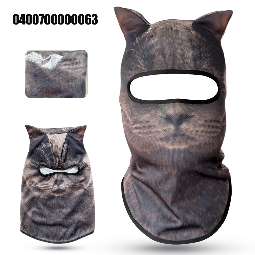 Balaclava Ski Mask - 3D cat animal skiing Balaclava with