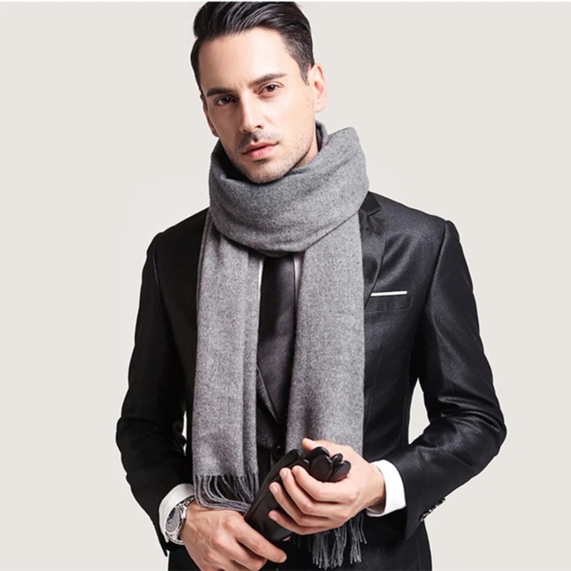 2025 Wool Scarves Winter Soft  - đánh giá và giá Wool Scarf Men