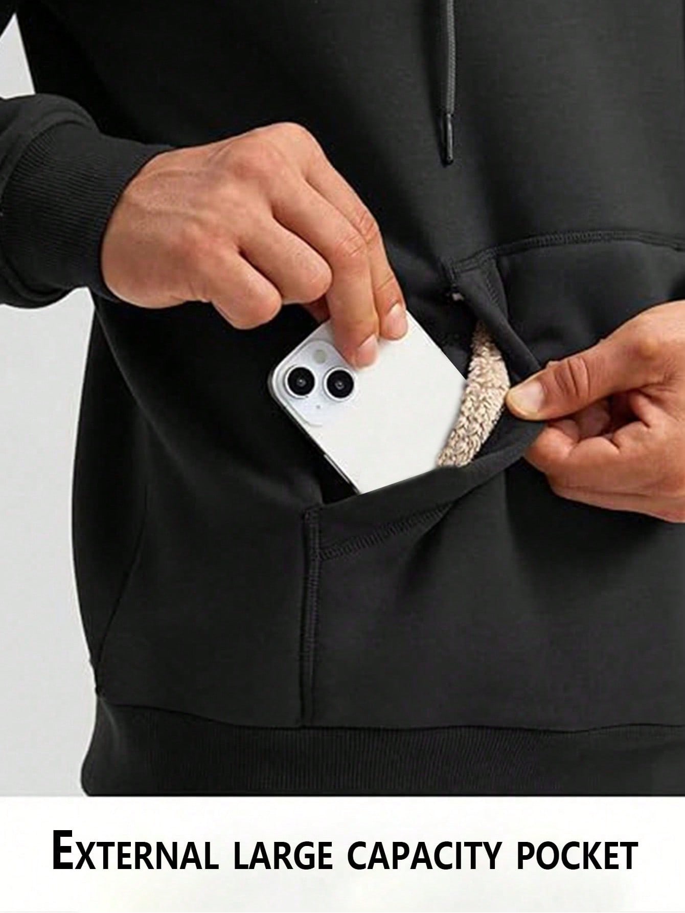 Men's Black Sherpa-Lined Hoodi - đánh giá và giá Sherpa Hoodie Fleece