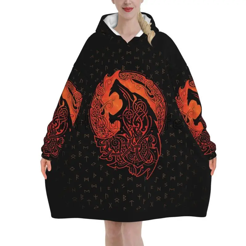 Viking Wolf Knot Fenrir Wearab - đánh giá và giá Sherpa Hoodie Fleece