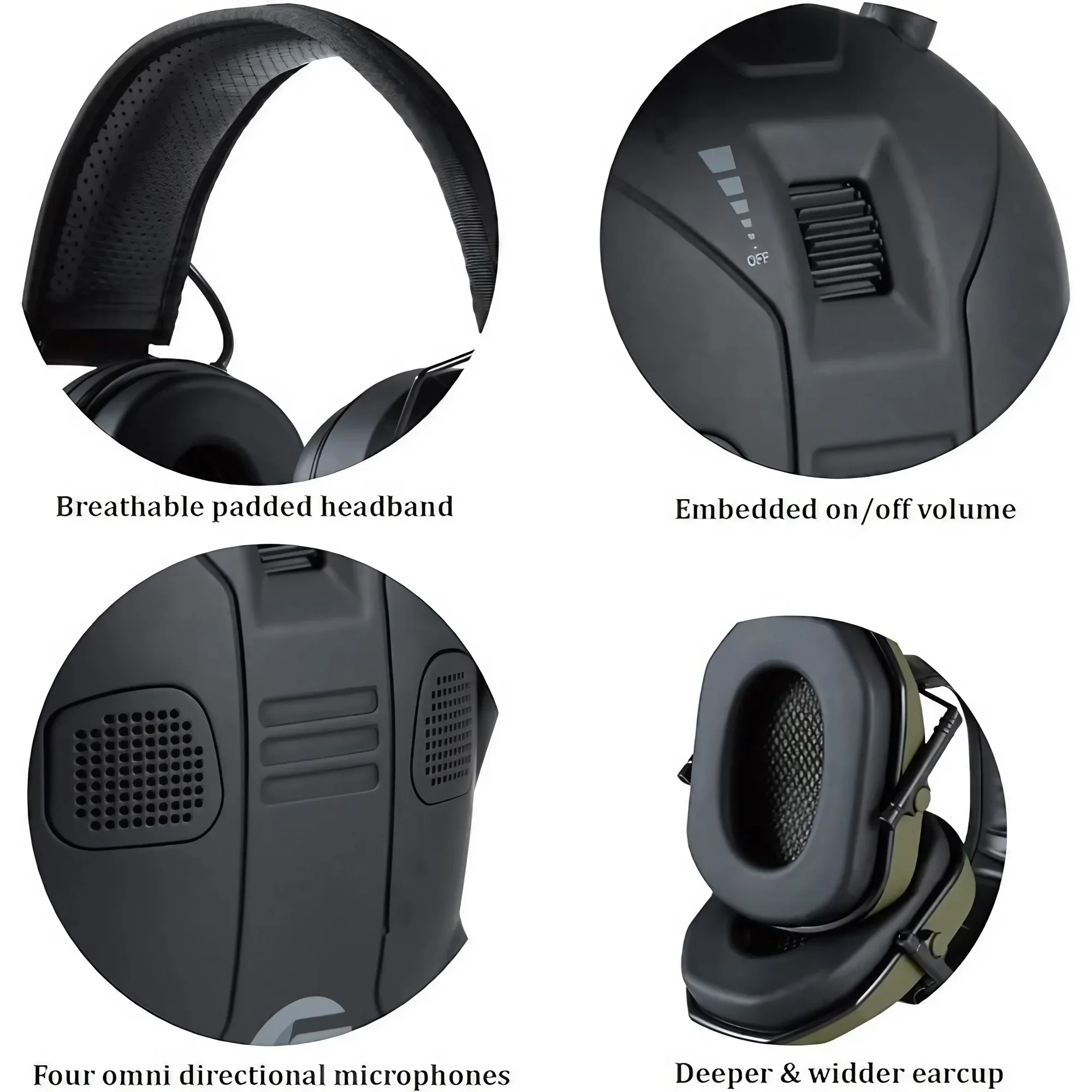 Foldable Tactical Earmuffs 360 - đánh giá và giá Earmuffs Foldable