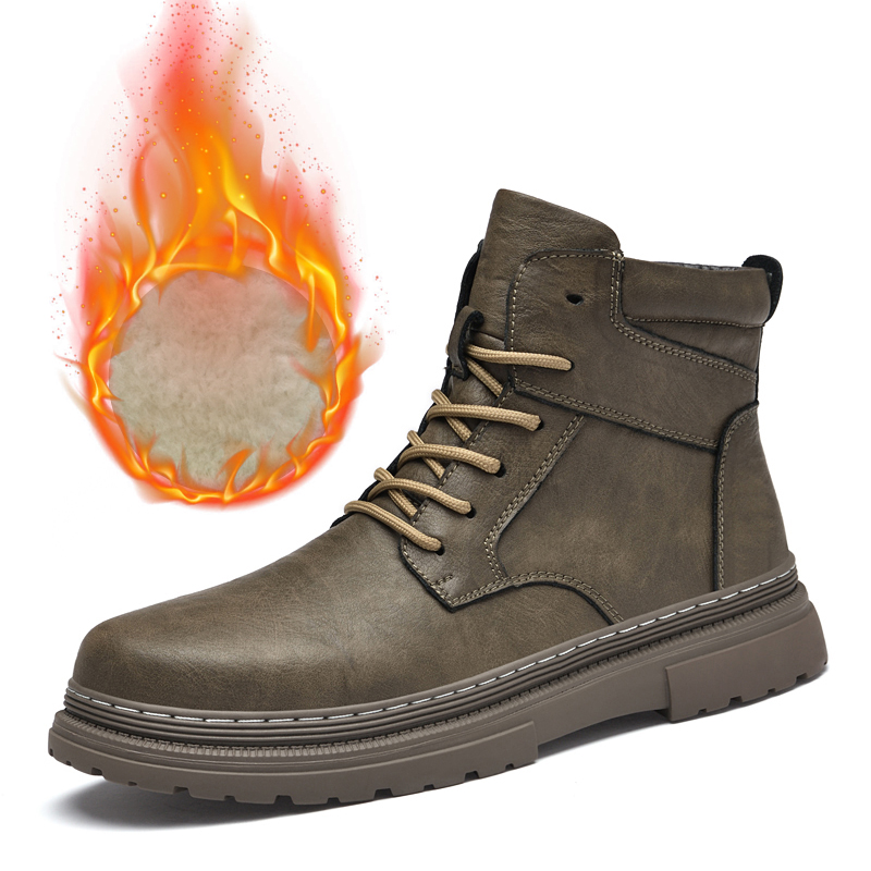Warm Winter Men Leather Shoes  - đánh giá và giá Waterproof Winter Boot