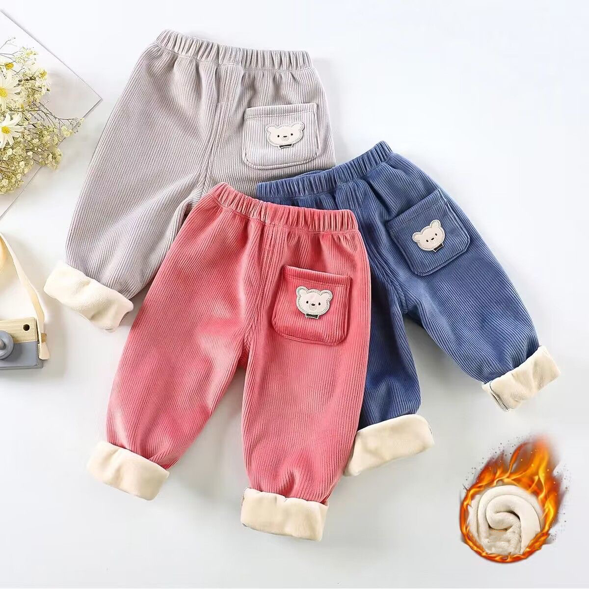 1pcs Boy Girl Winter Velvet Co - đánh giá và giá Corduroy Pant Warm