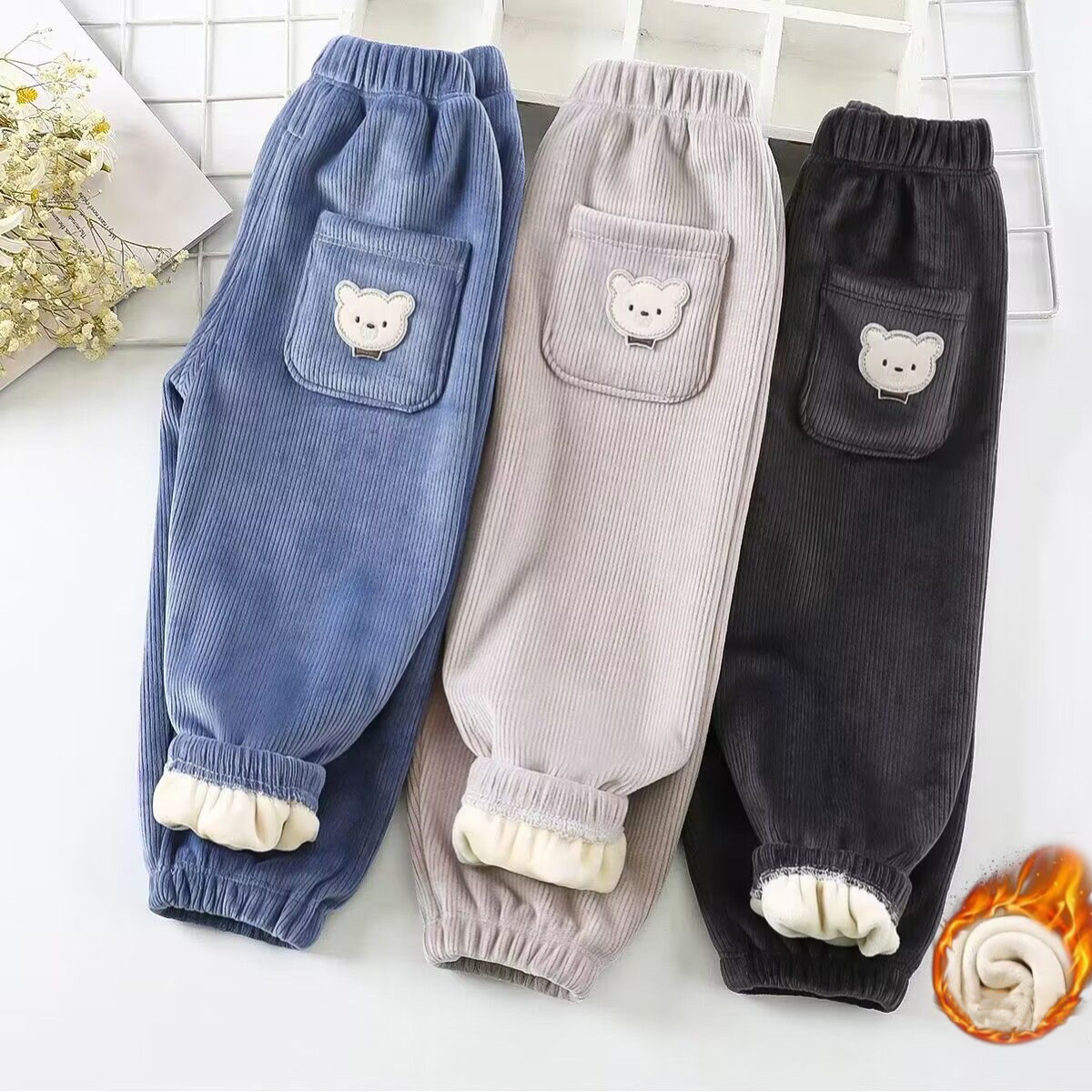 1pcs Boy Girl Winter Velvet Co - đánh giá và giá Corduroy Pant Warm