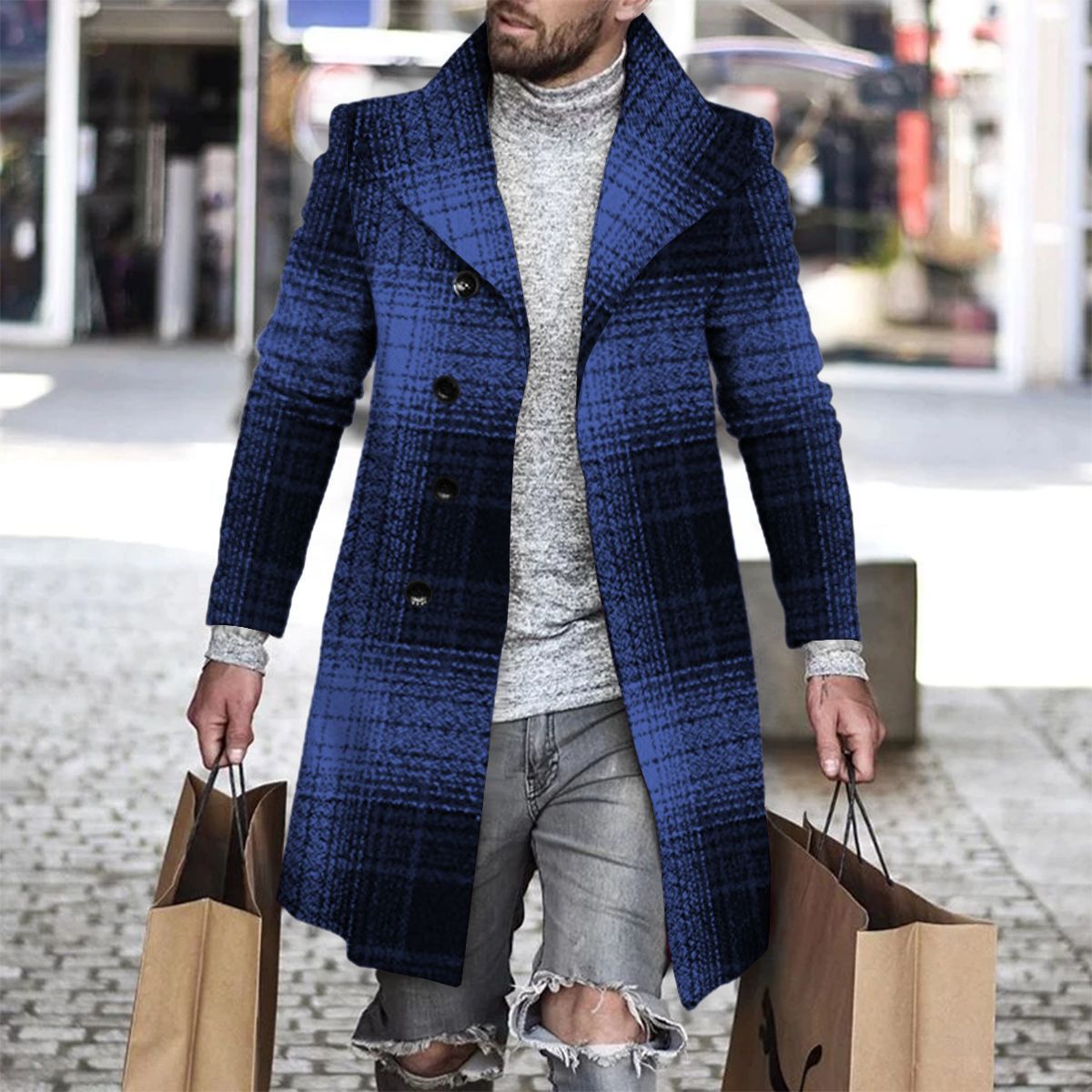 2025 Long Coat Men Mens Wool J - đánh giá và giá Wool Coat Peacoat