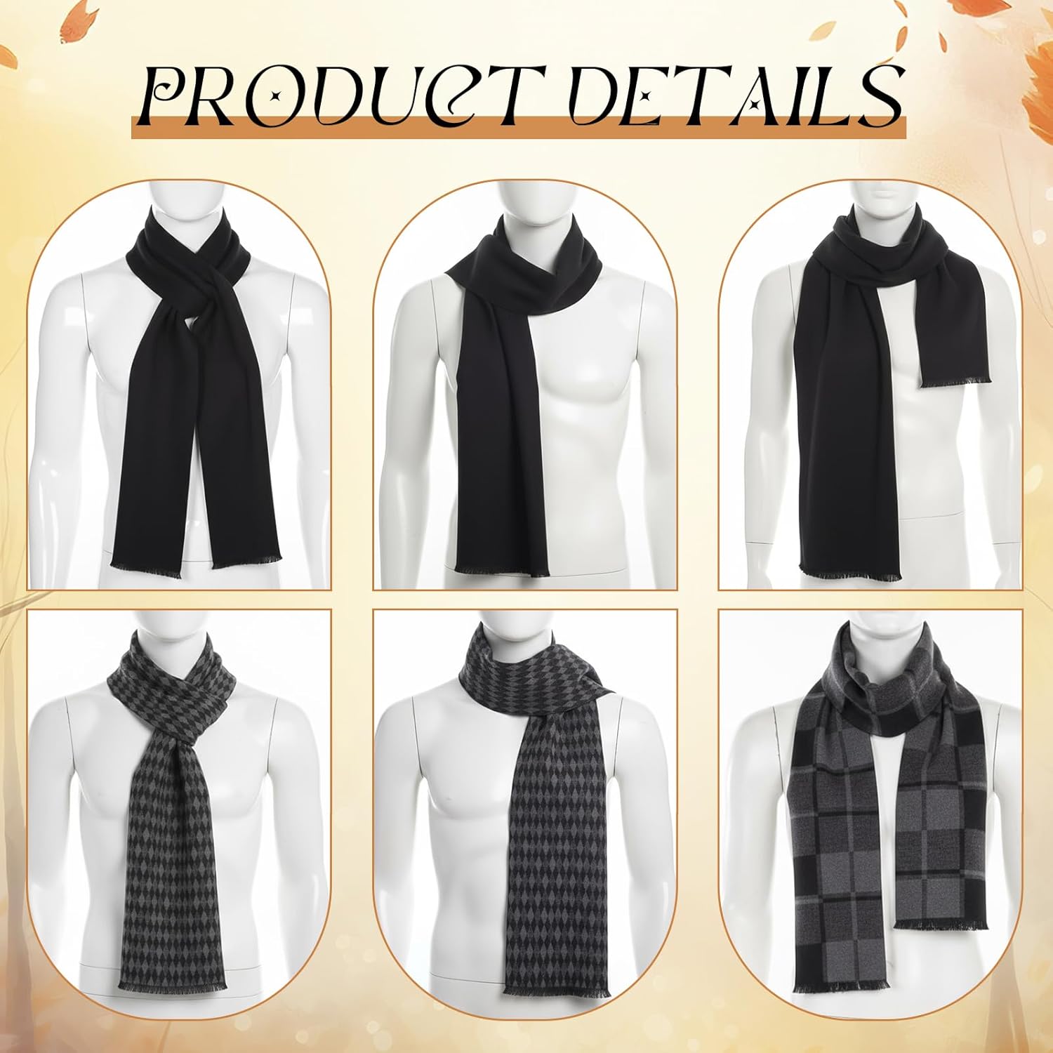 Winter Scarf for Men Soft Warm - đánh giá và giá Wool Scarf Men