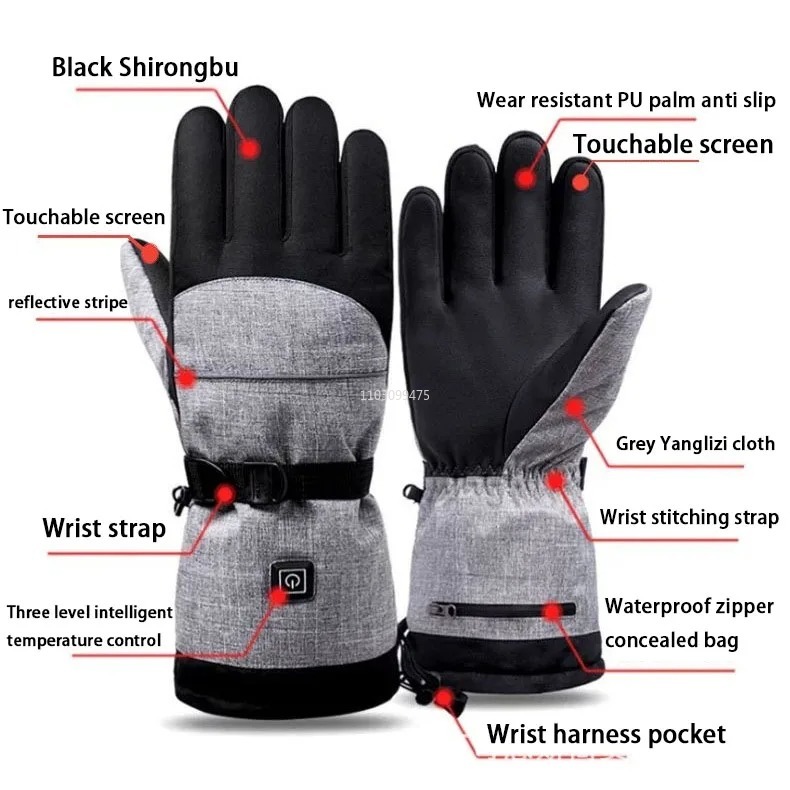 Heated Skiing Waterproof Glove - đánh giá và giá Touch Screen Gloves